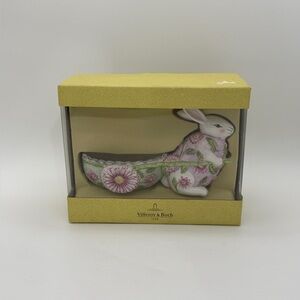 Villeroy & Boch 1748 Easter Fantasy Bunny With Daisy Cart Wagon Candy Bowl